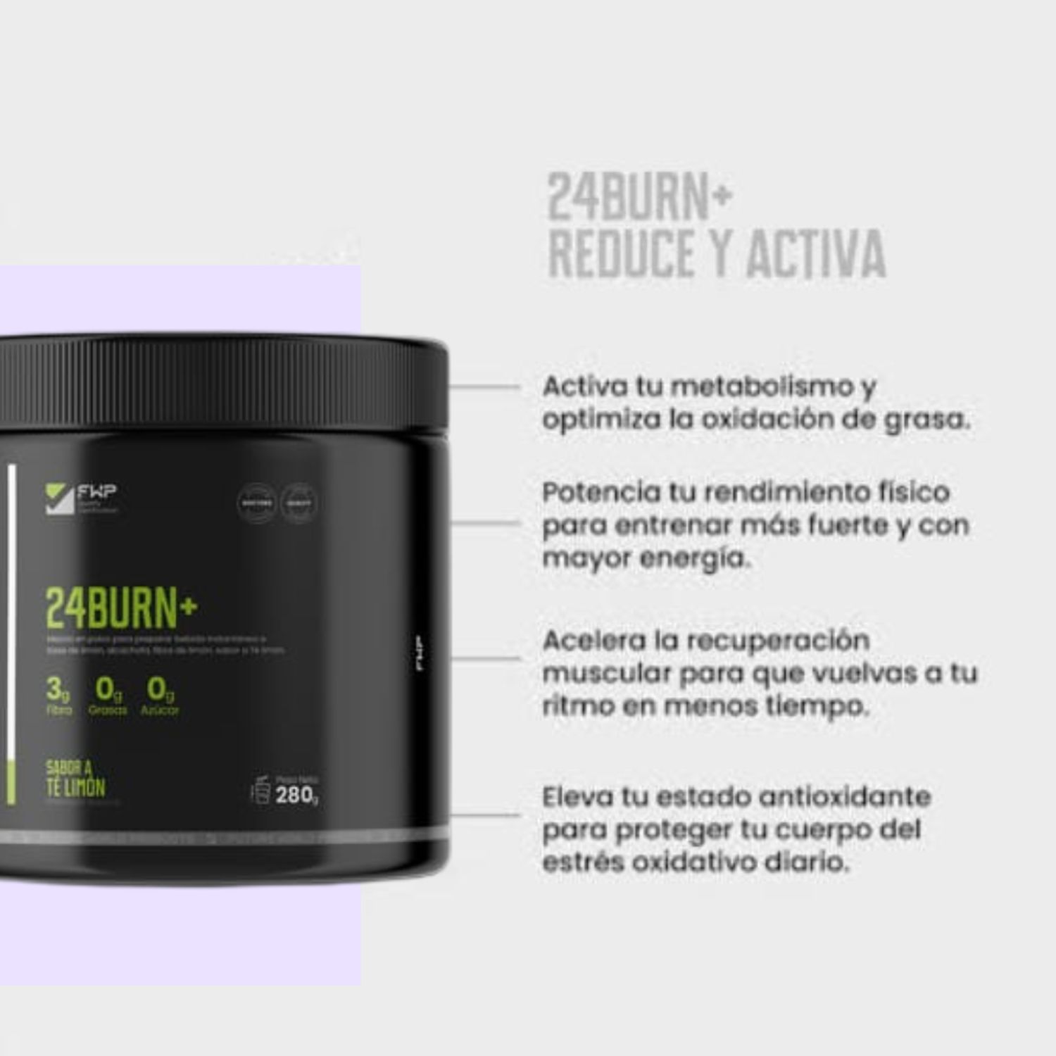 24BURN + FWP BEBIDA FUNCIONAL SABOR TÉ LIMON - METABOLISMO ACTIVO GENERICO  | Falabella Perú
