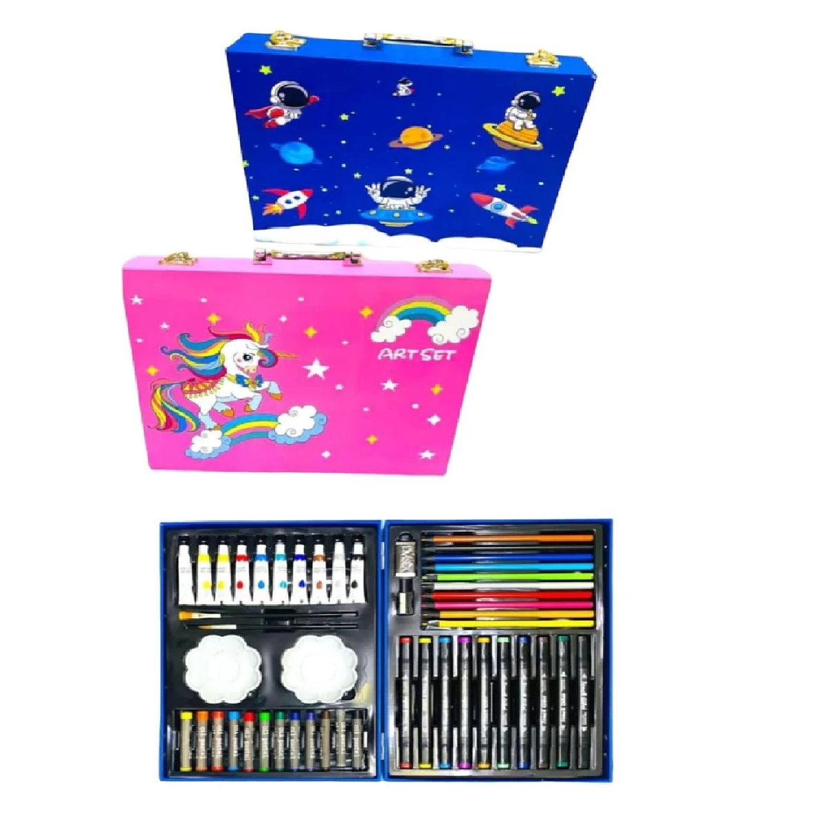 GENERICO - Set De Arte Maleta Para Niños 50 Piezas Creatividad Dibujo