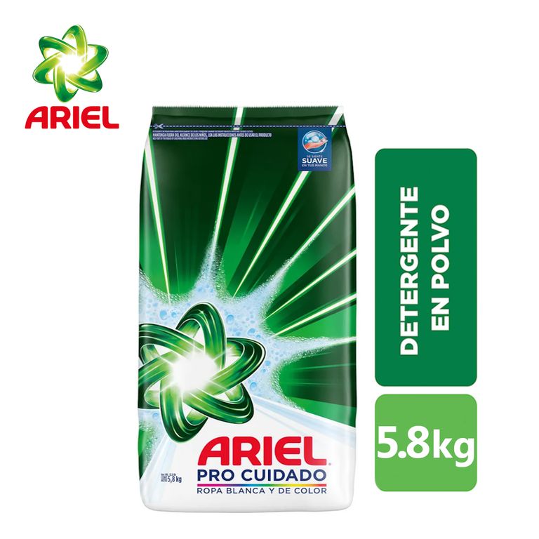 Detergente En Polvo 58 Kilos Pro Cuidado Ariel Sodimac Perú 