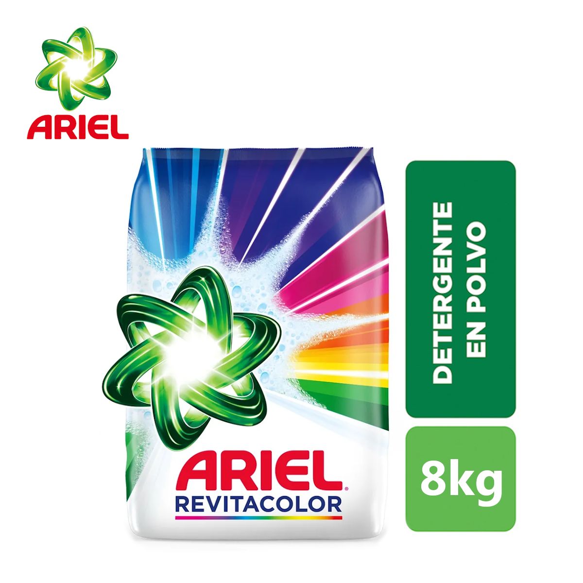 Detergente en polvo 8 kilos Revitacolor ARIEL, marca ARIEL - Foto Principal
