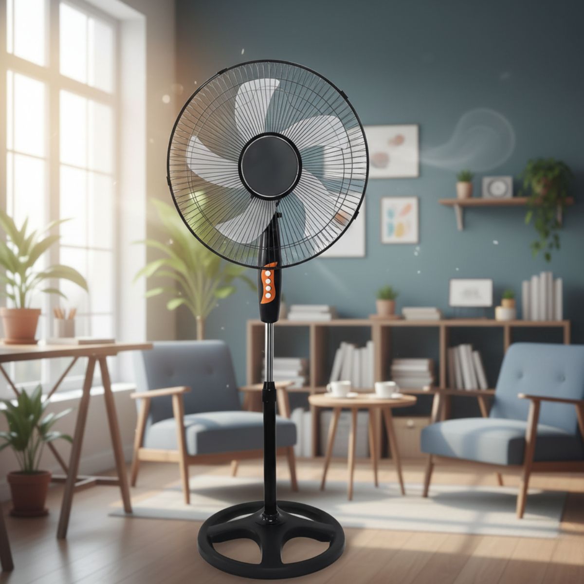 GENERICO - Ventilador Pedestal De 16 5 Aspas Y 3 Velocidades