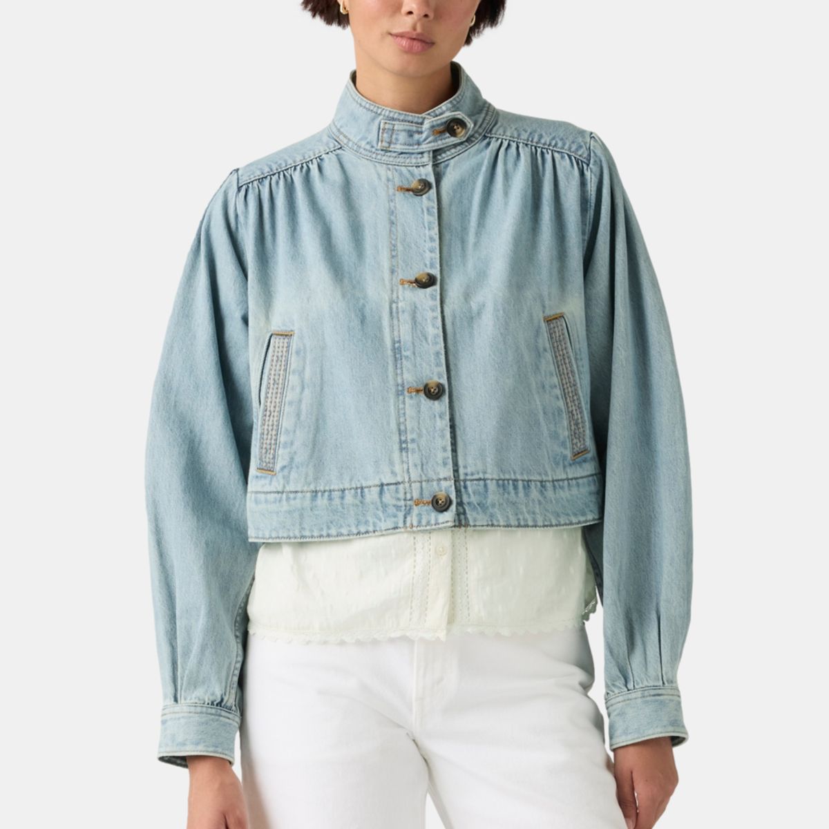 LEVIS - Casaca Mujer Parker Pretty Short Coat Azul Levis