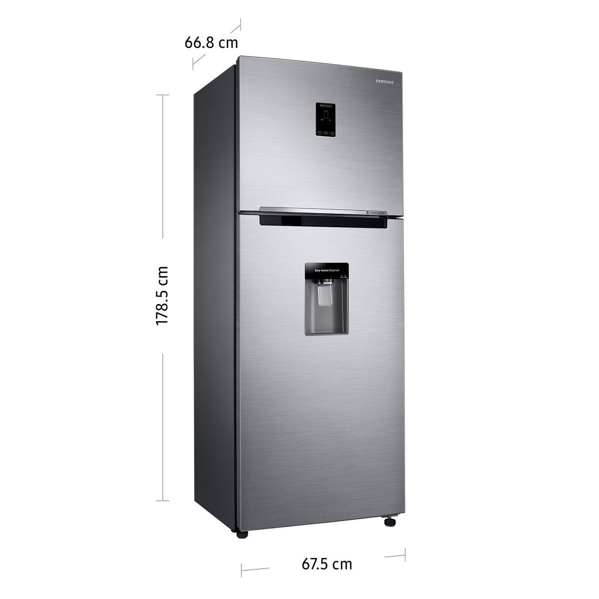 SAMSUNG - Refrigeradora Samsung Top Mount 382Lt RT38K5930S8 Silver