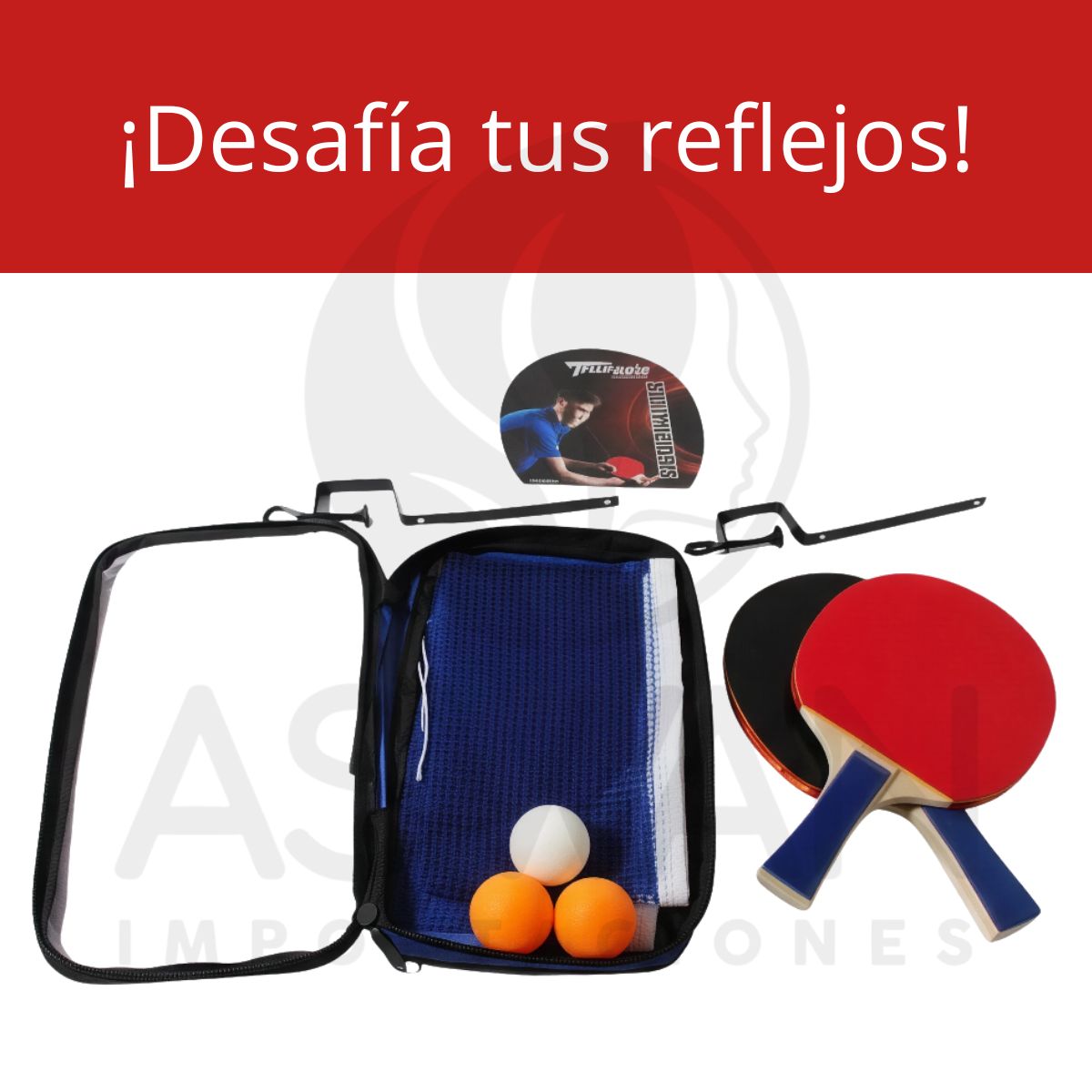 GENERICO - Raqueta de Ping Pong En Estuche