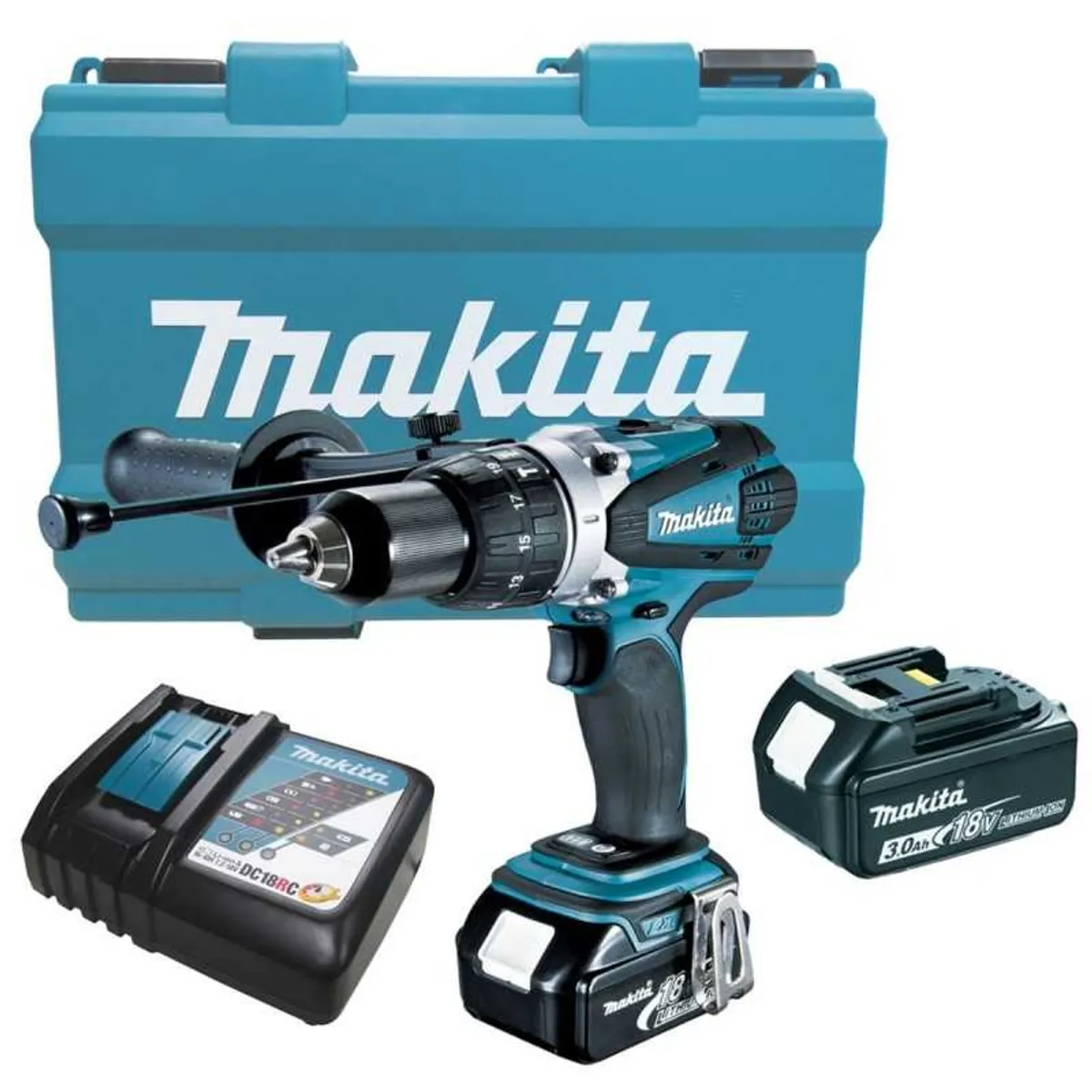 MAKITA - Taladro Percutor 12 18V 91Nm LXT MAKITA DHP458RFE