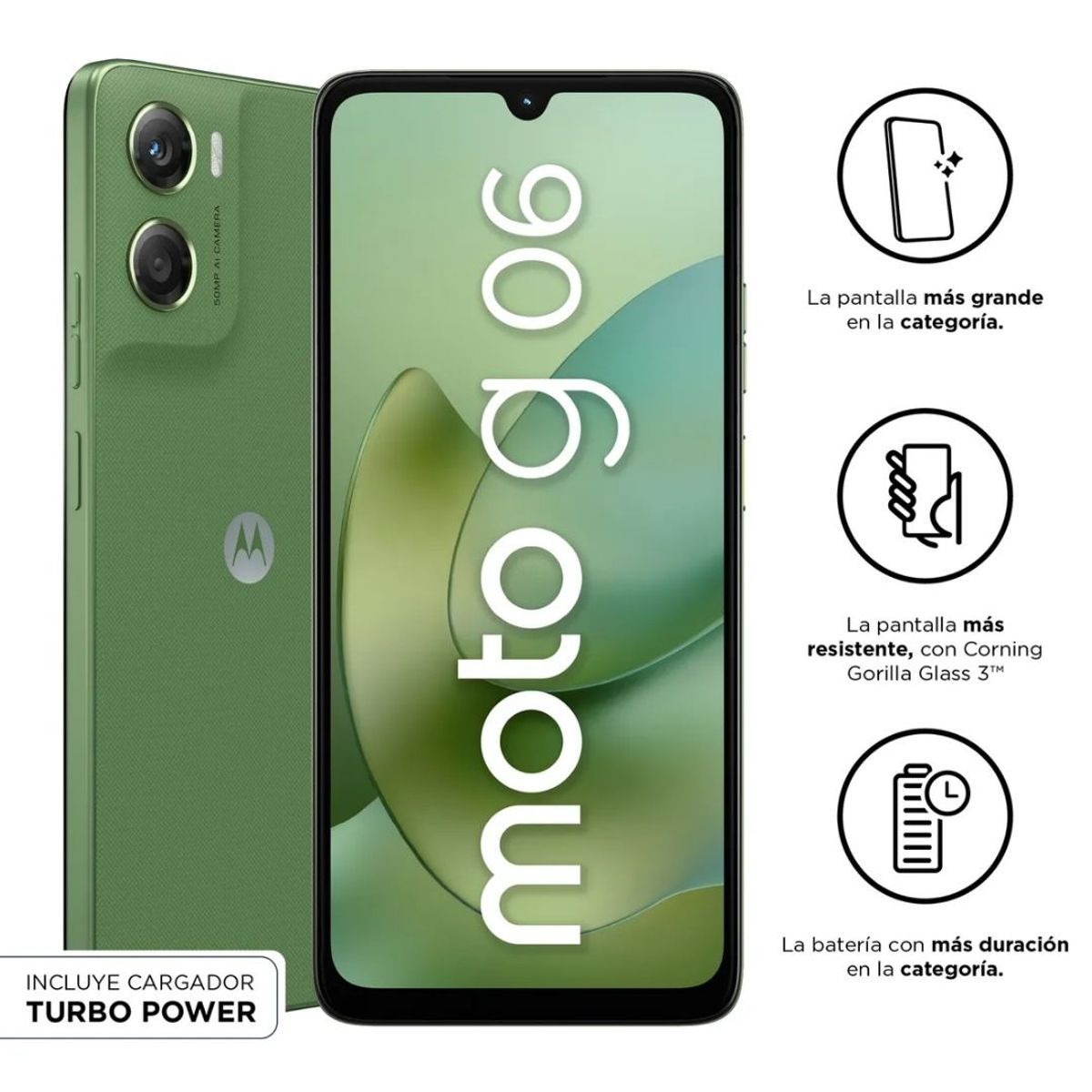 MOTOROLA - Celular Moto G06 4gb Ram  + 128gb Verde