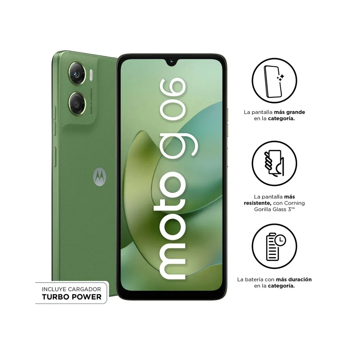 MOTOROLA - Celular Moto G06 4gb Ram  + 128gb Verde