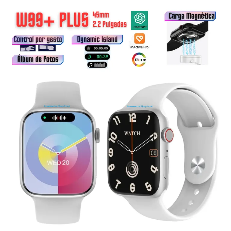 Smartwatch Deportivo W99 Plus Serie 9 Amoled Blanco GENERICO ...