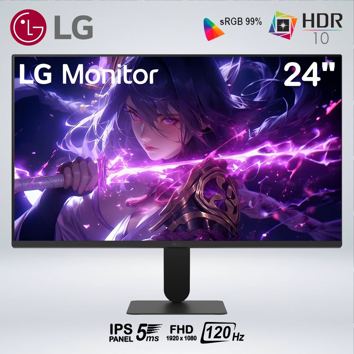 LG - MONITOR LG 24U411A-B FULL HD 24 " IPS 120hz 5ms HDR10 RESOLUTION+