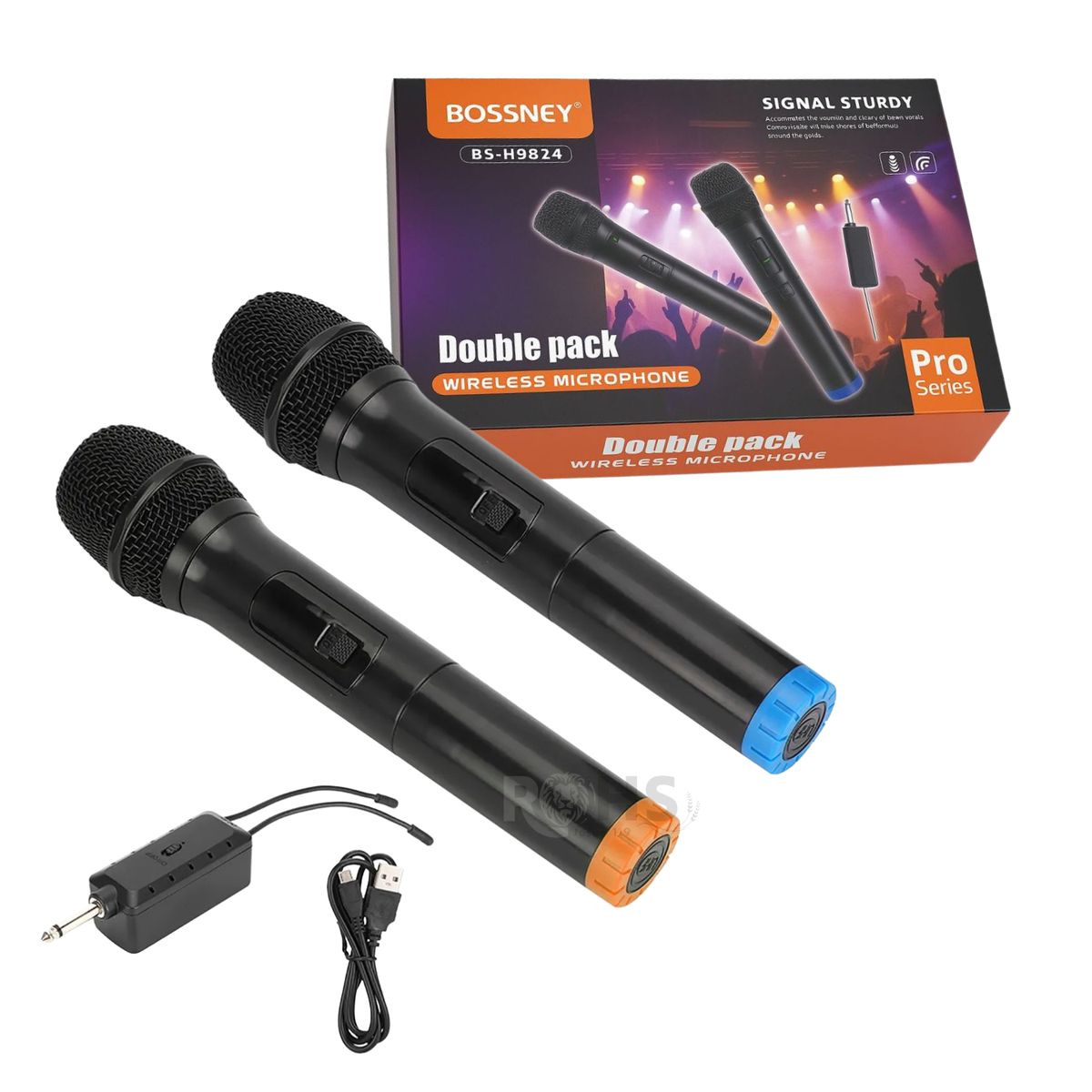 ROHS - Doble micrófono inalámbrico UHF Profesionales Bossney