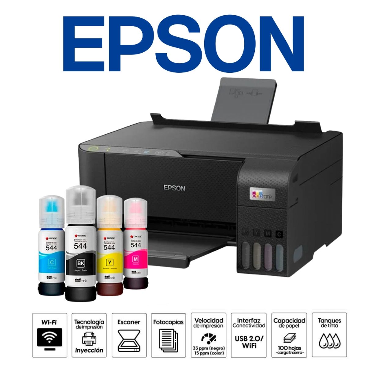 EPSON - IMPRESORA EPSON INALAMBICO INCLUYE TINTAS MOD L3250