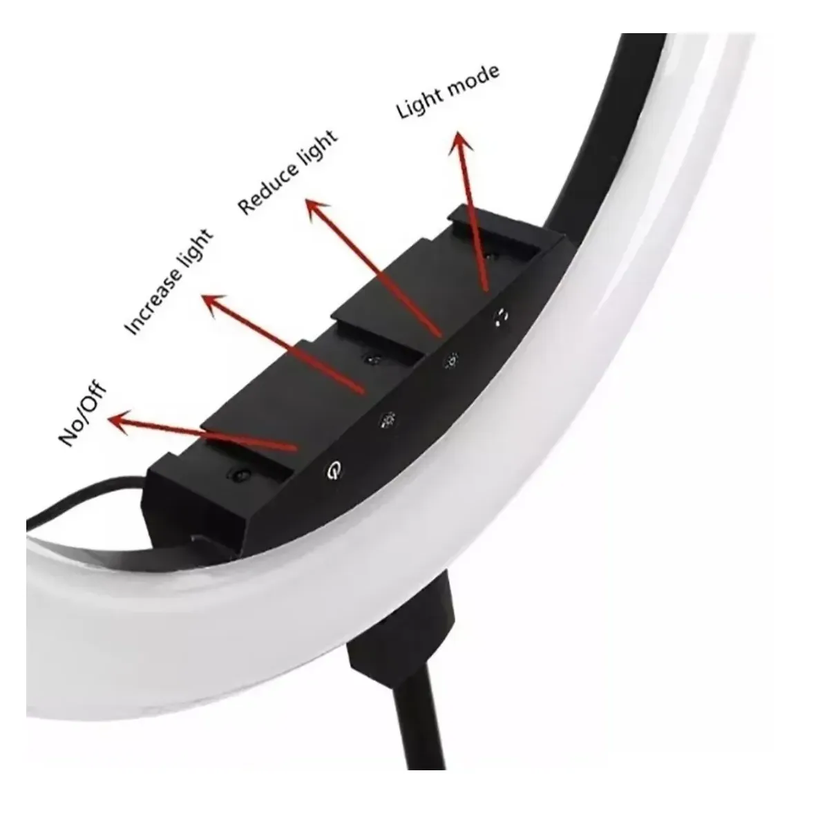 GENERICO - ARO ANILLO LUZ LED DE 45 CM FOTOGRAFÍA Y VIDEO + TRÍPODE + CONTROL