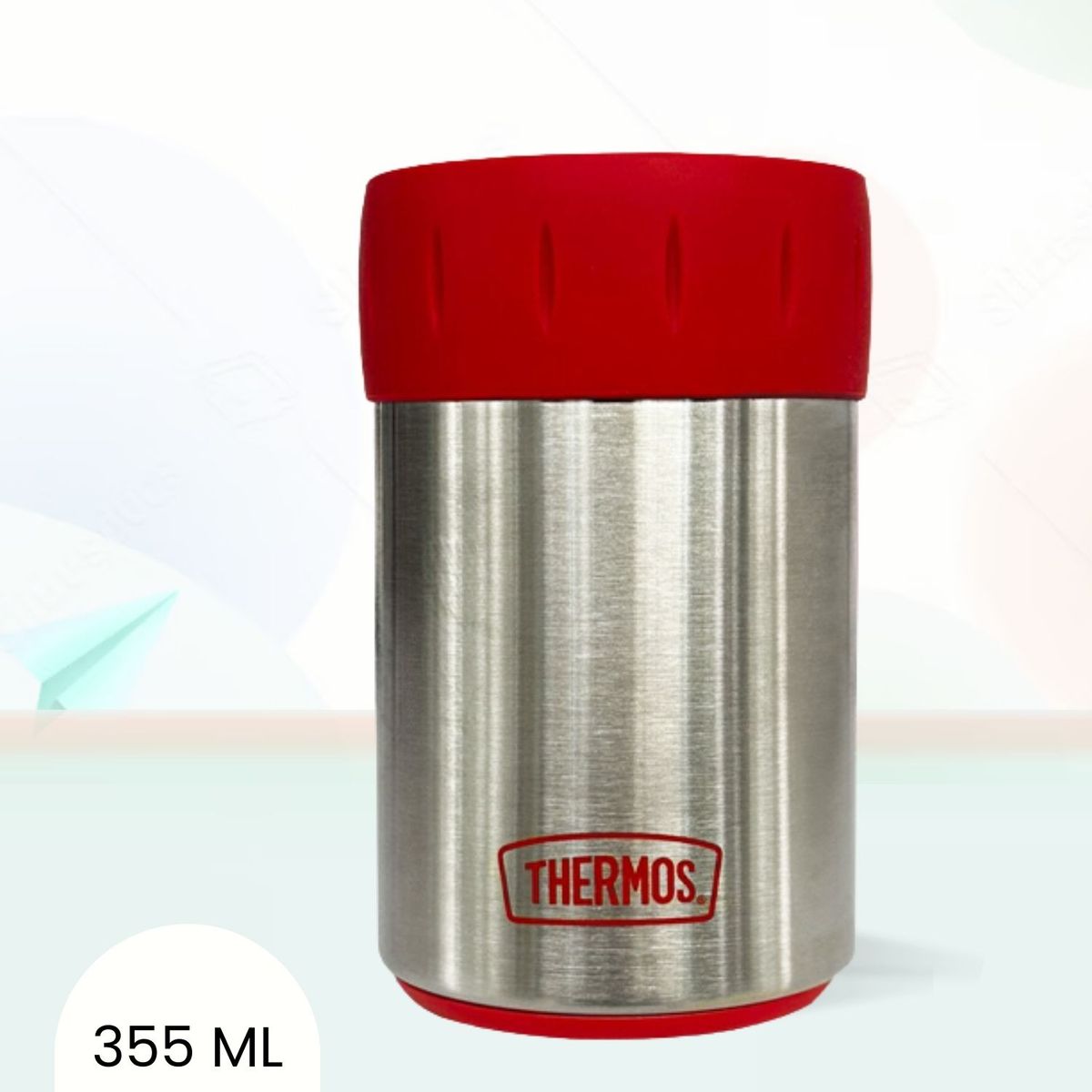 THERMOS - Enfriador Térmico de Latas de Acero Inox Rojo 355 ml Thermos