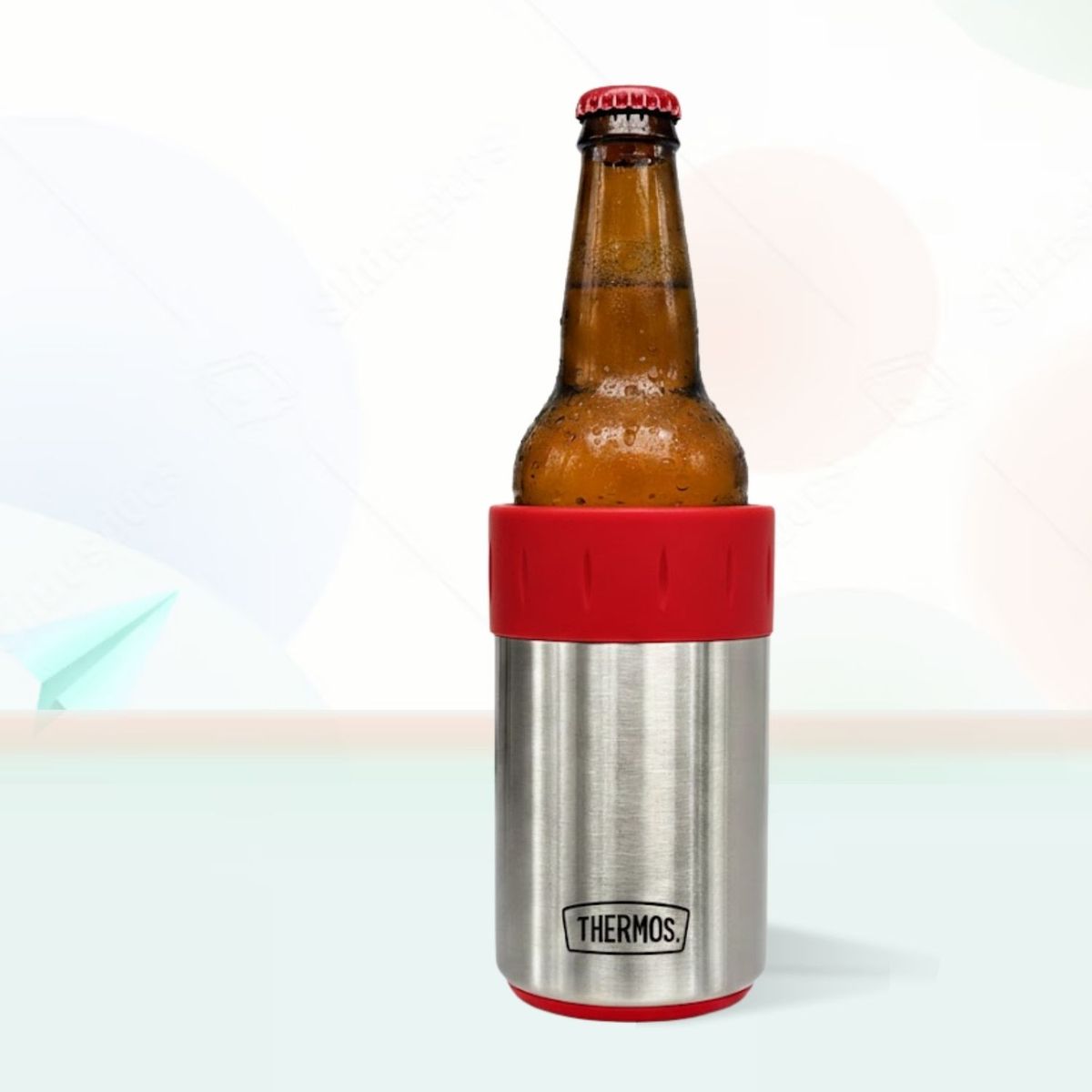 THERMOS - Enfriador Térmico de Latas de Acero Inox Rojo 355 ml Thermos