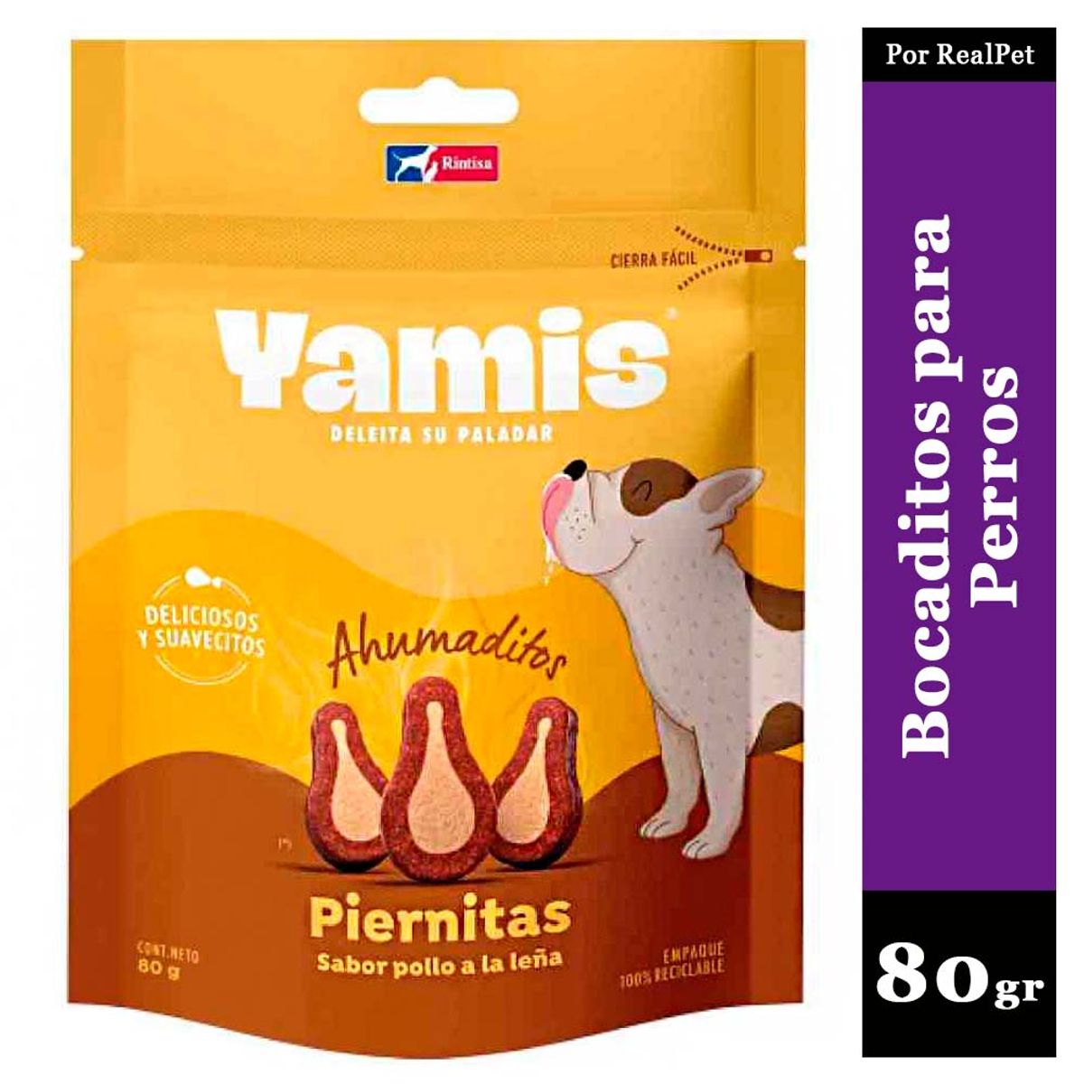 GENERICO - Piernitas Yamis para Perros Adultos Pollo a la Leña 80 gr