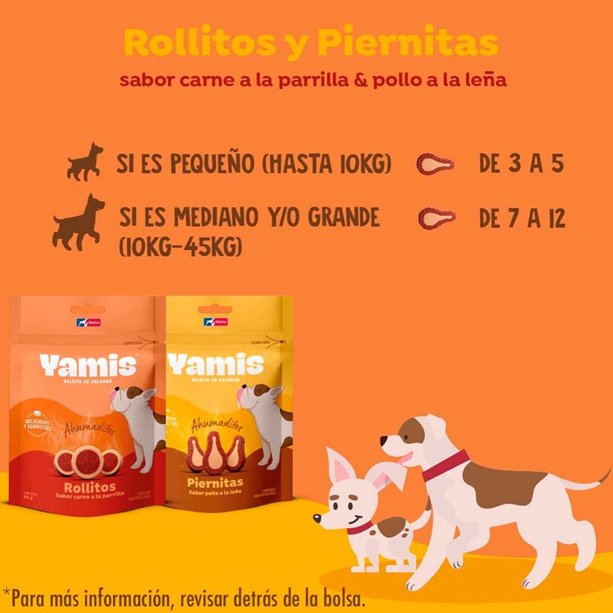 GENERICO - Piernitas Yamis para Perros Adultos Pollo a la Leña 80 gr