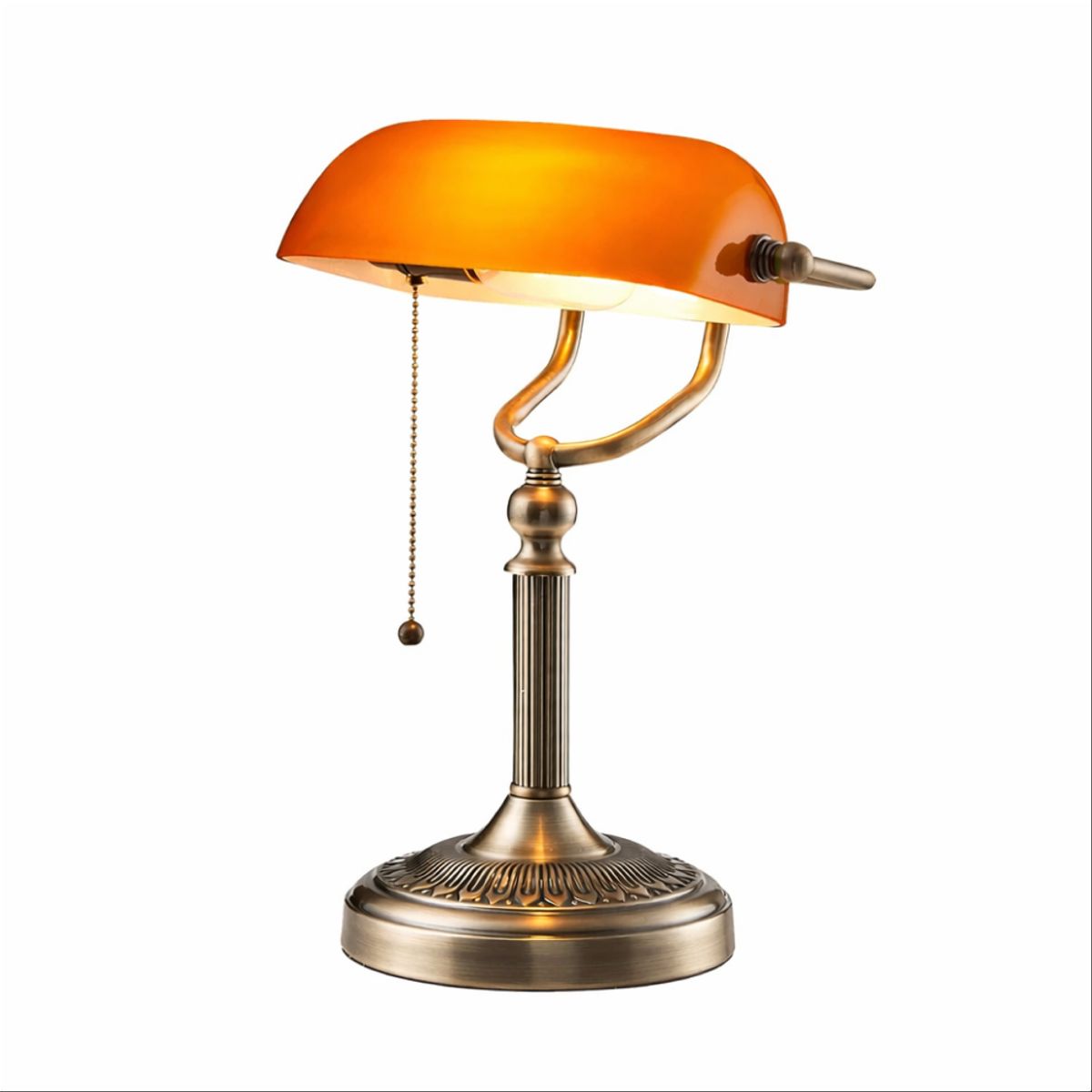 GENERICO - Lámpara de mesa Estilo Banquero Naranja