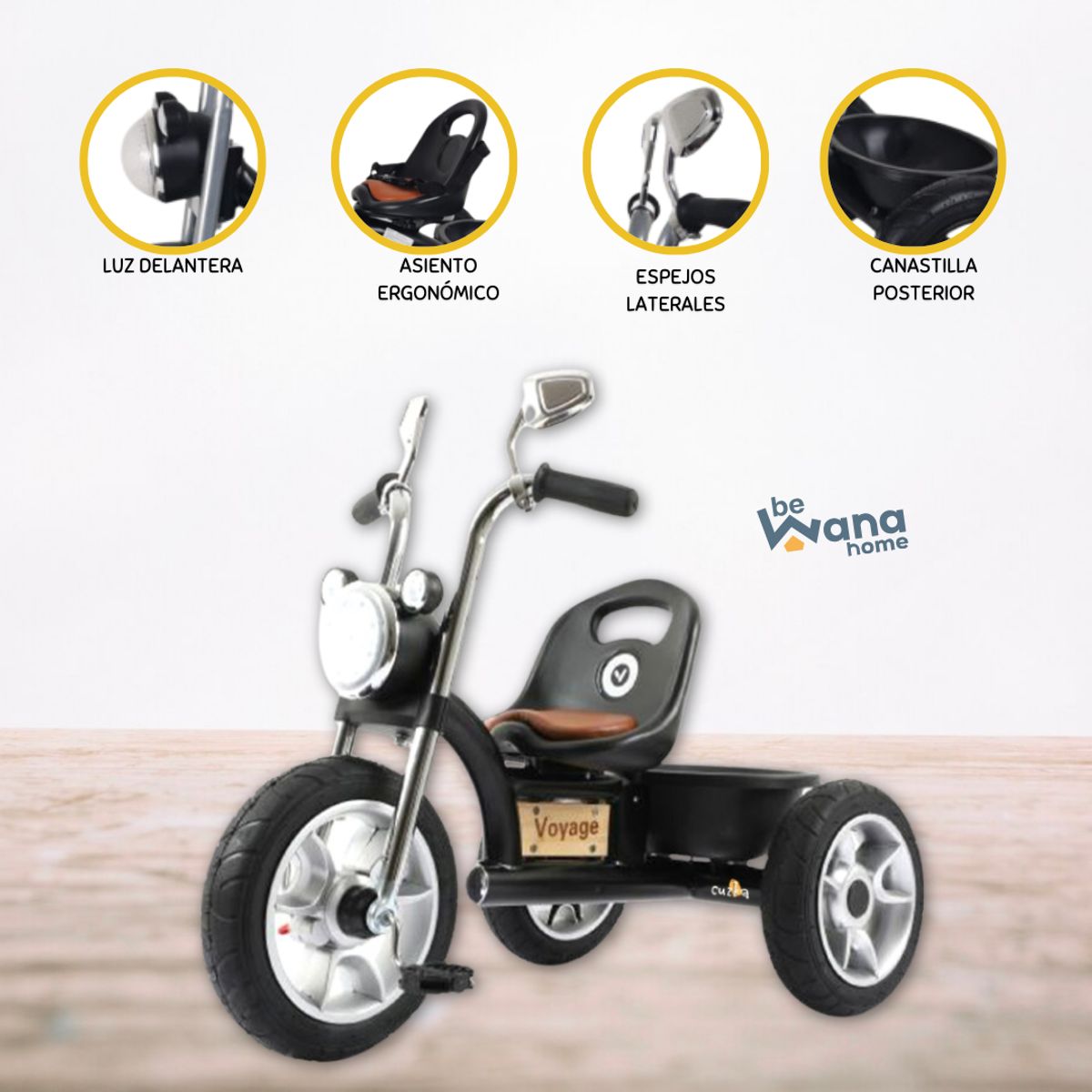 VOYAGE - Triciclo Musical VOYAGE «CHAVITO» Black