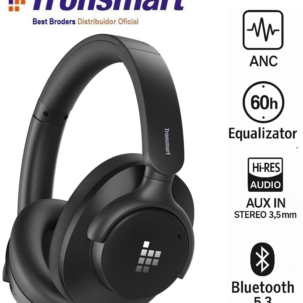 TRONSMART - Audifonos Tronsmart Bluetooth Sounfii Q20S Hybrid ANC Hi Res