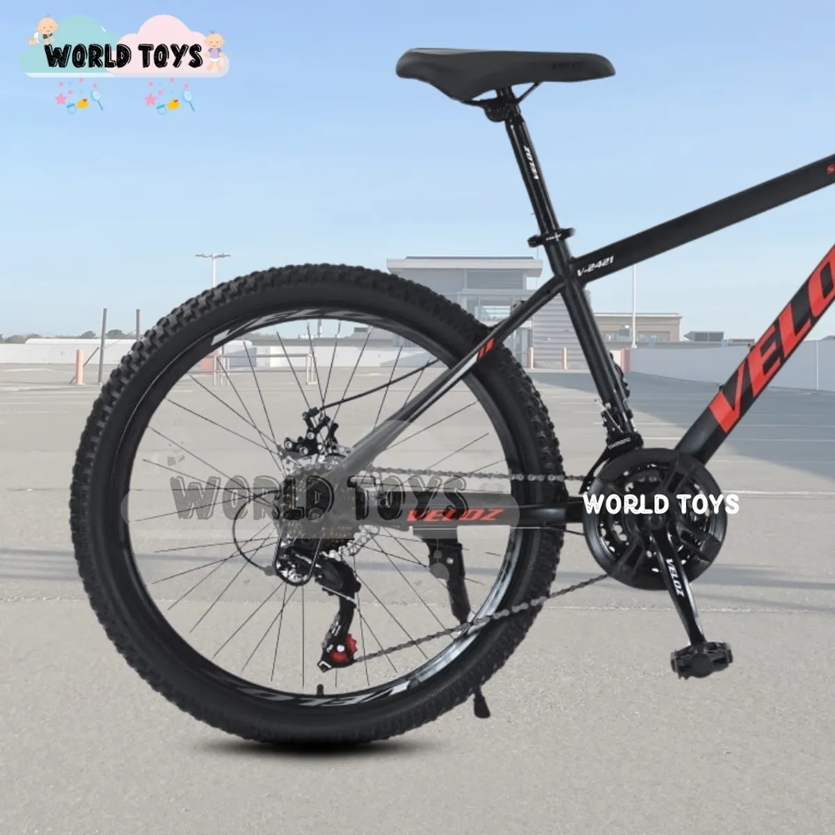 VELOX - Bicicleta Montañera Aro 24 «ROMA MTB» Edición Especial Black Red