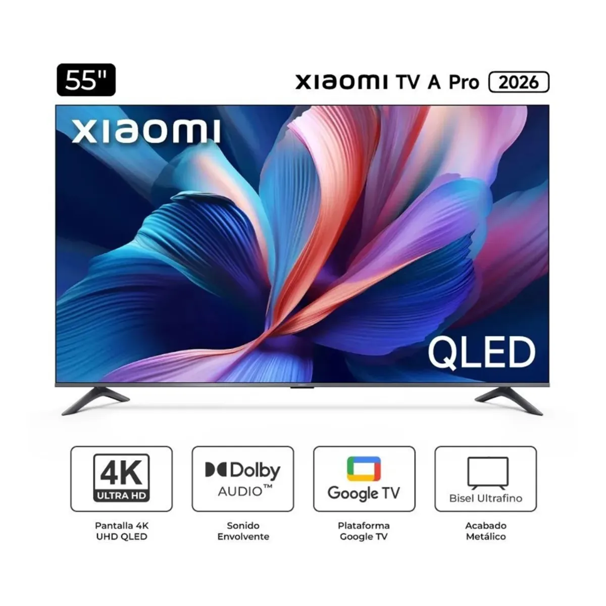 XIAOMI - Televisor Xiaomi Qled A PRO 55" UHD 4K Google Tv L55MBAPPH - 2026