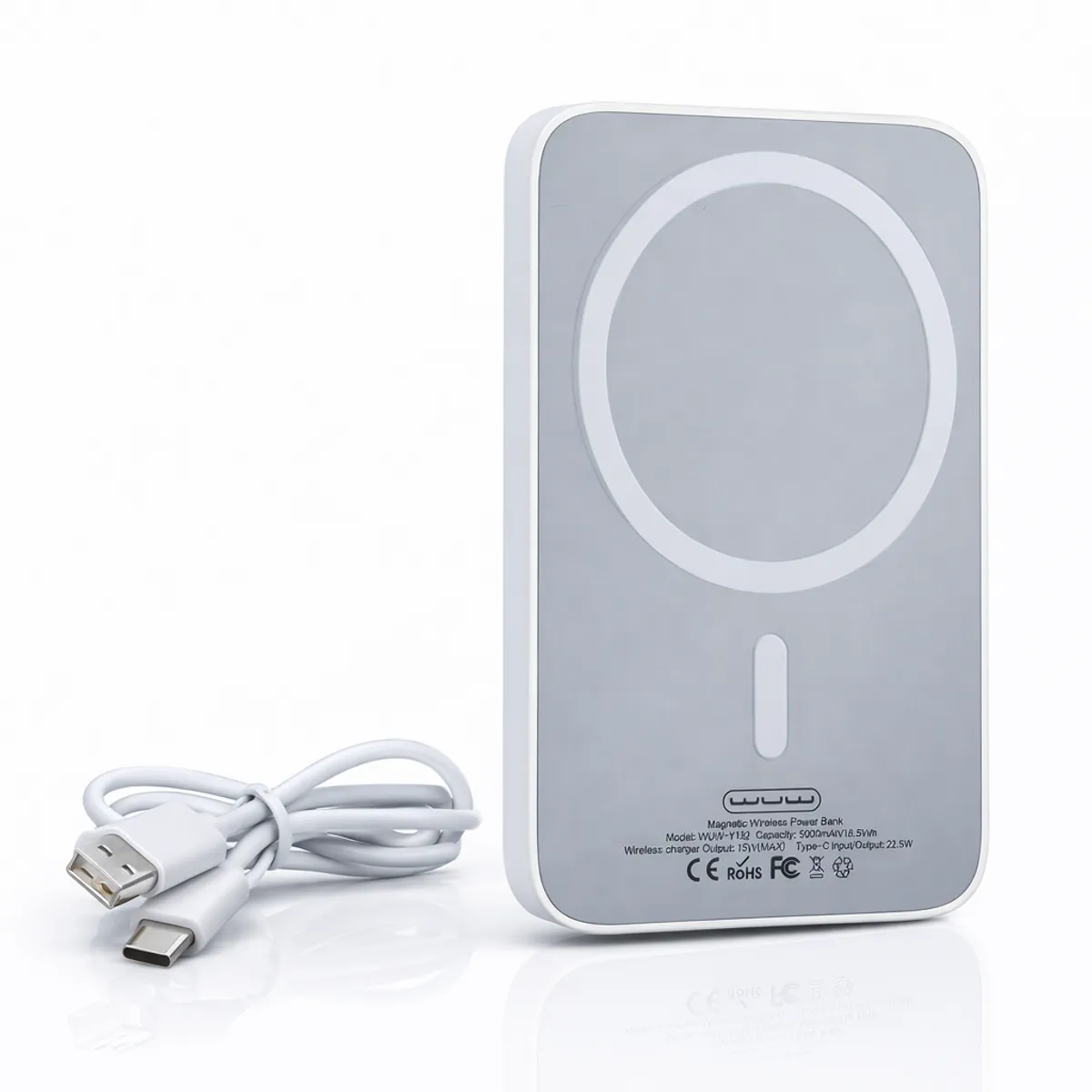 WUW - Cargador Portátil Inalámbrico magsafe Power bank 5000mAh