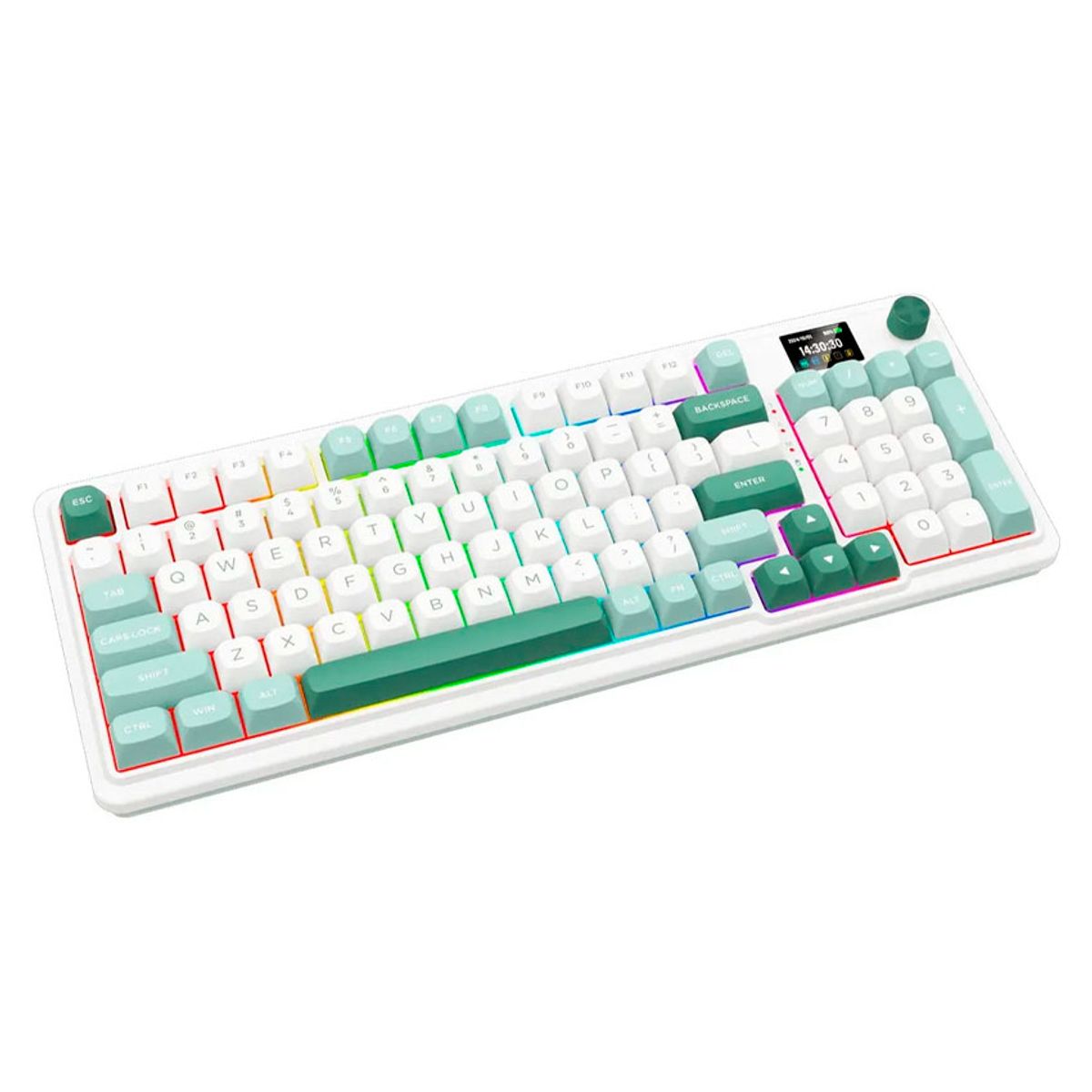 REDRAGON - Teclado Redragon GALATIN PRO-RGB Wireless English K719WG WHITEGREEN