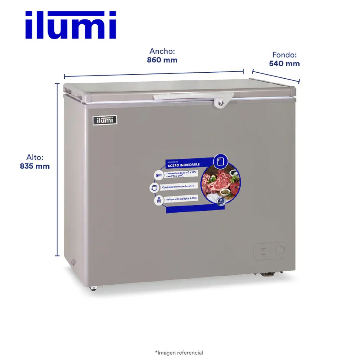 ILUMI - CONGELADORA 220 LT ILUMI TFI-2200DG