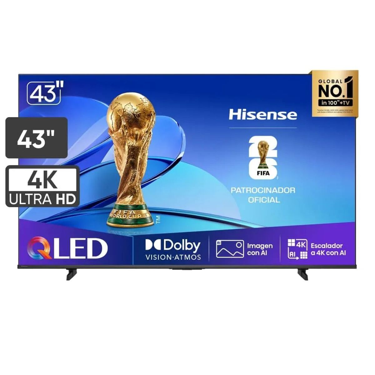 HISENSE - Televisor HISENSE QLED 43 UHD 4K Smart TV 43Q6QV