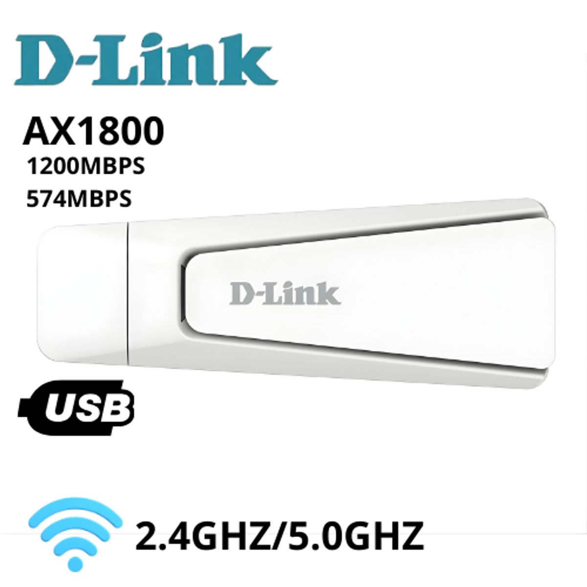 DLINK - Adaptador USB D-Link Wi-Fi 6 AX1800 AX18U