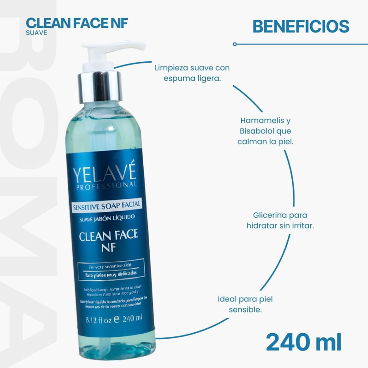 GENERICO - CLEAN FACE NF 240ML YELAVÉ