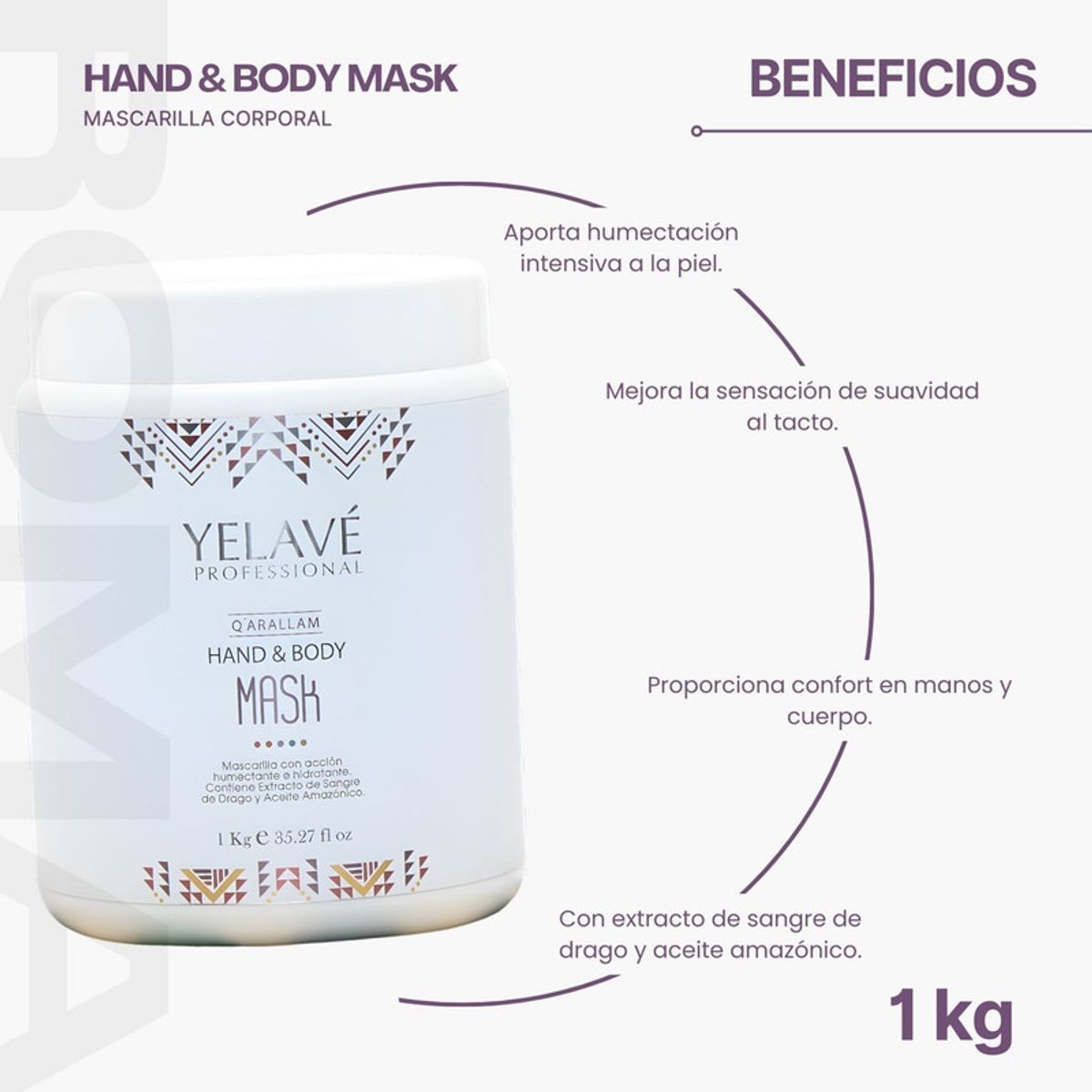 GENERICO - HAND & BODY MASK 1 KG YELAVÉ