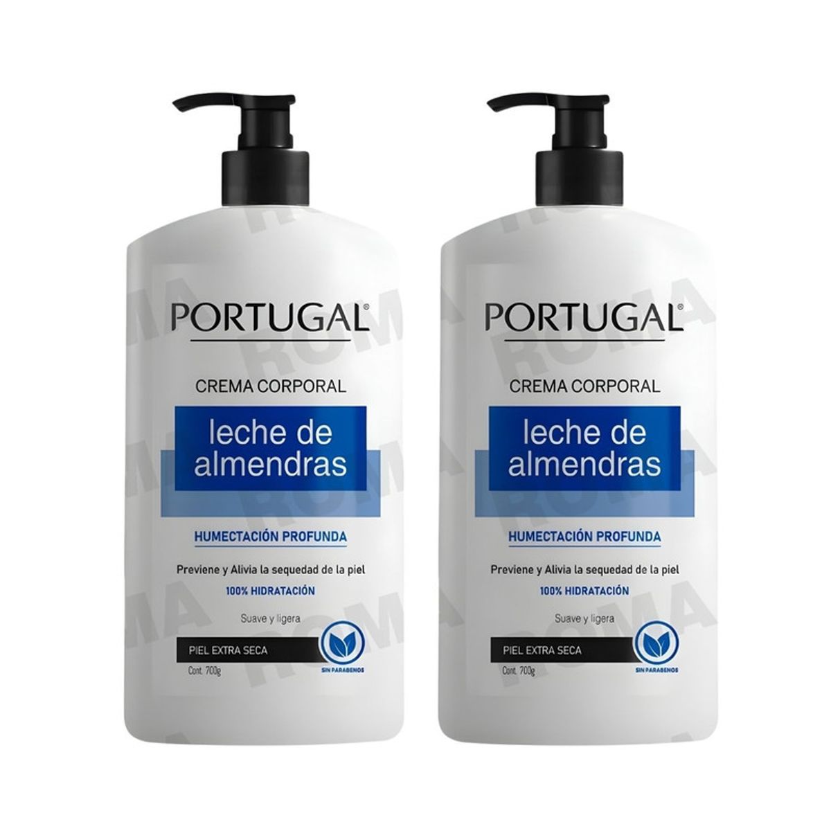PORTUGAL - PACK 2 LECHE DE ALMENDRAS CREMA CORPORAL 700G PORTUGAL