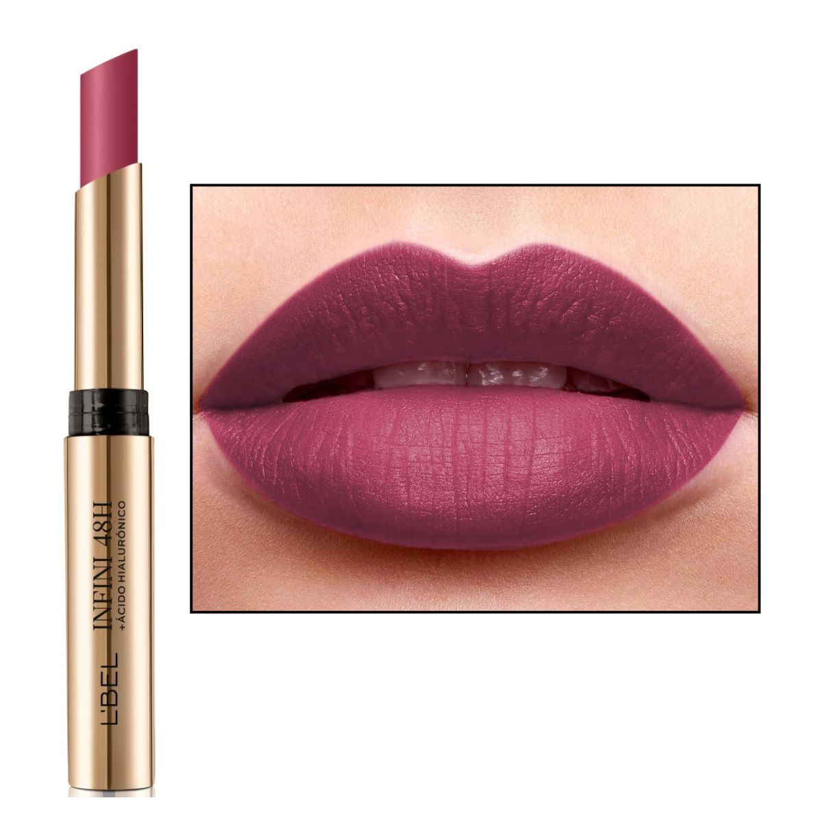 LBEL - Labial Barra infini 48H con Ácido Hialurónico Lbel pink rose