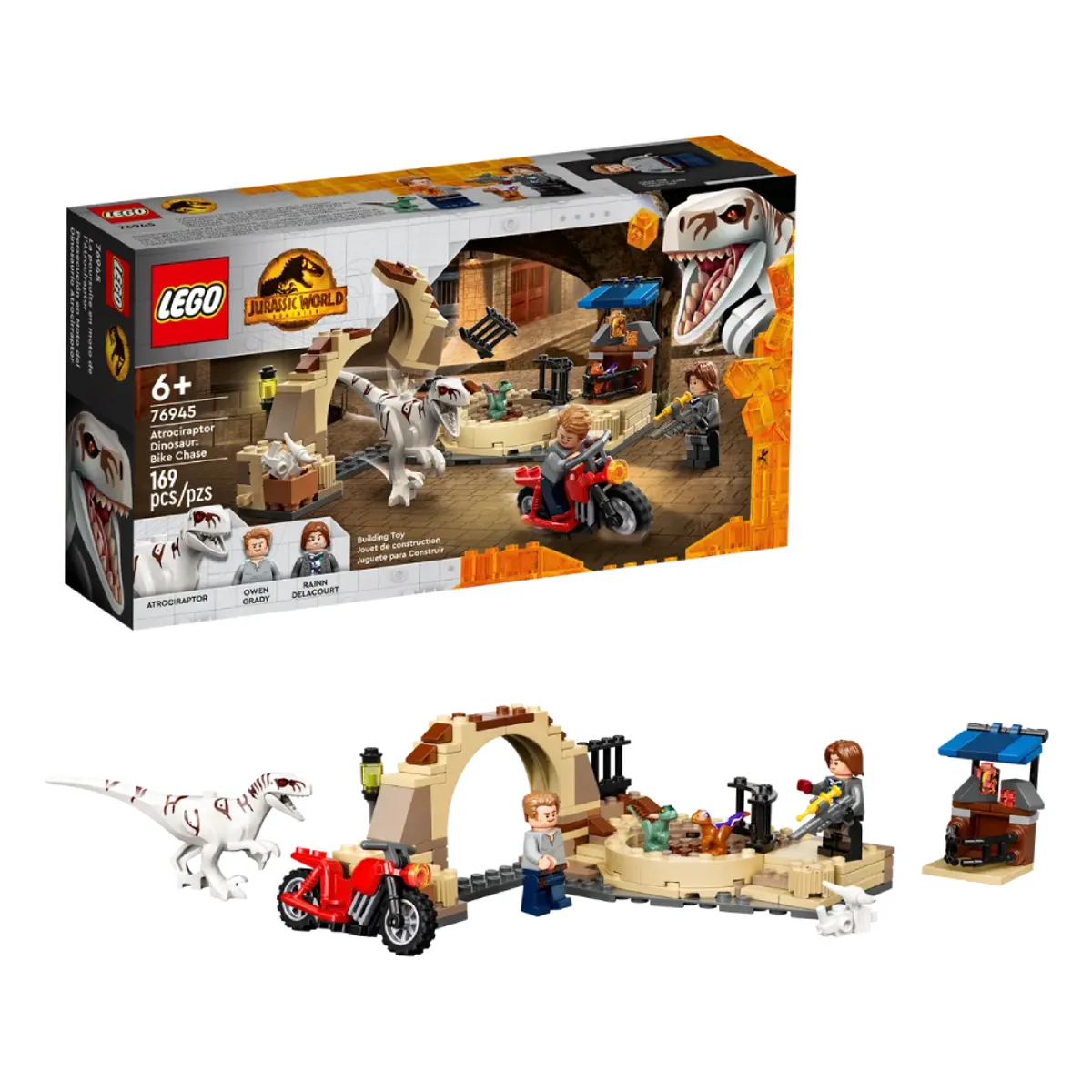 LEGO - Lego Jurassic World Atrociraptor Dinosaur Bike Chase 76945