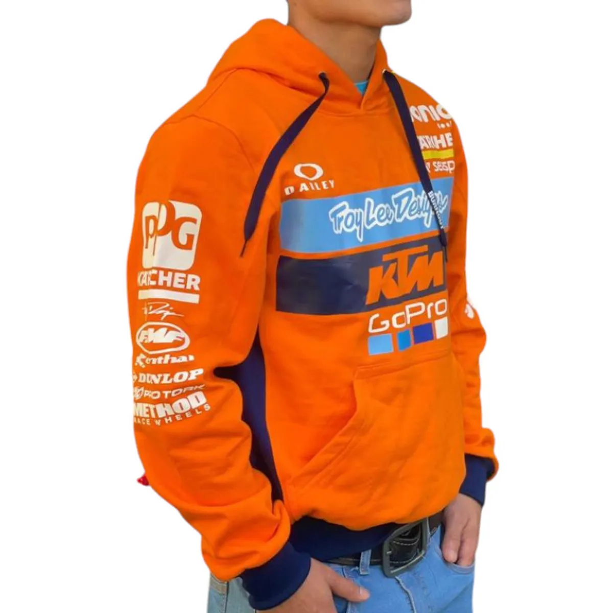 GENERICO - Polera Moto KTM Sudadera Vinil Duke Dakar MotoGP EXC Naranja
