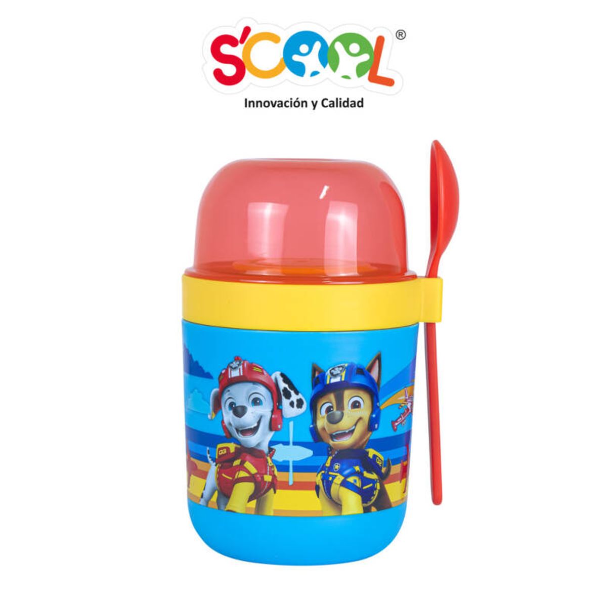 SCOOL - Vaso Yogurt Scool De 400 ml + 280 ml Con Cuchara - Paw Patrol