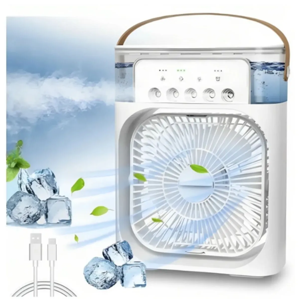 GENERICO - Ventilador Portátil 3 en 1 Humidificador Enfriador Aire Acondicionado