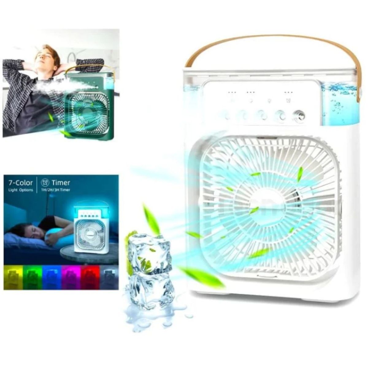 GENERICO - Ventilador Portátil 3 en 1 Humidificador Enfriador Aire Acondicionado