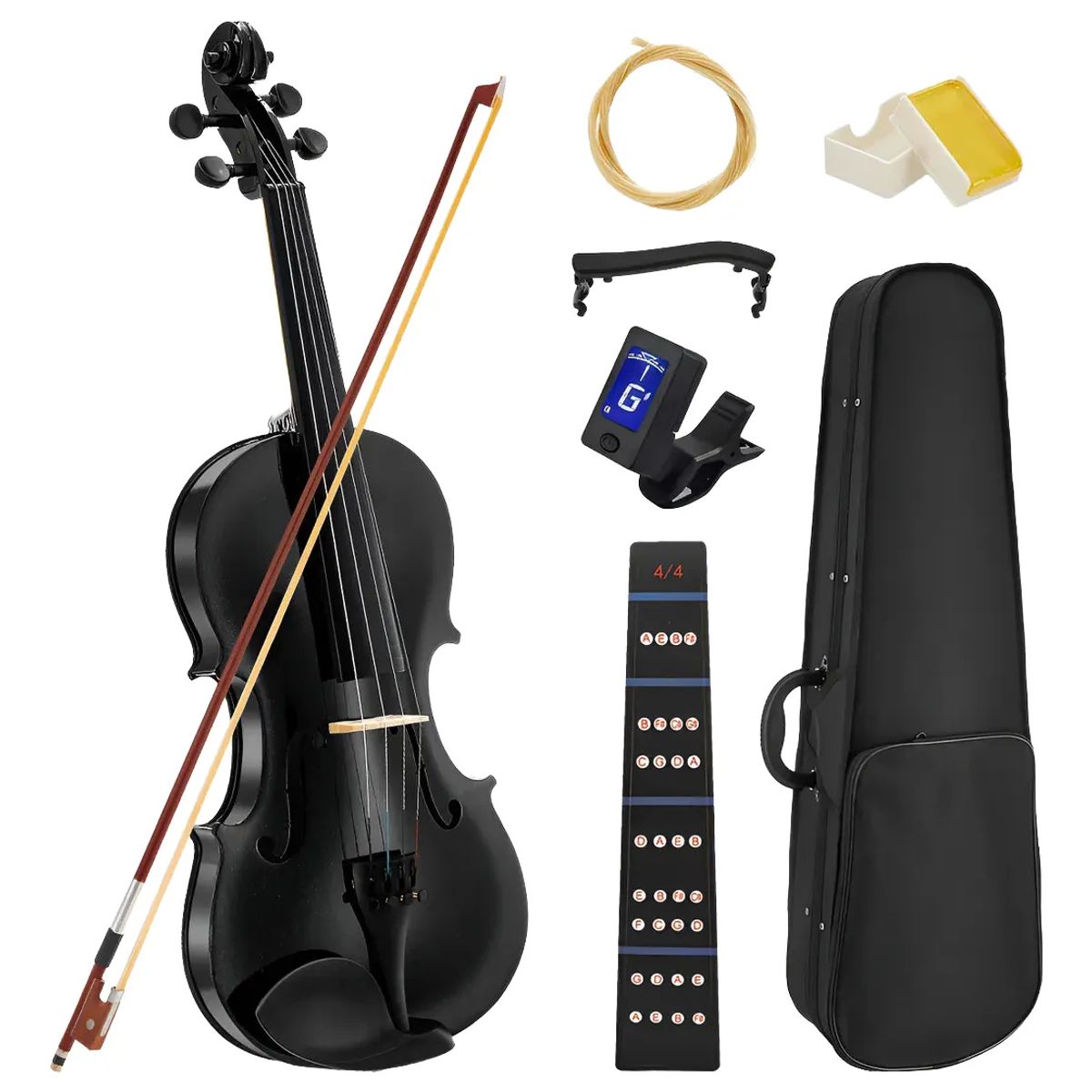 U BUY - Violin Acustico Profesional  Con Estuche Arco Accesorios Neg