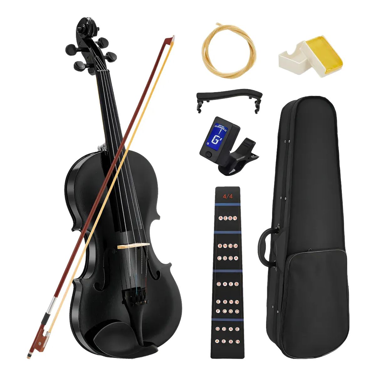 U BUY - Violin Acustico Profesional  Con Estuche Arco Accesorios Neg