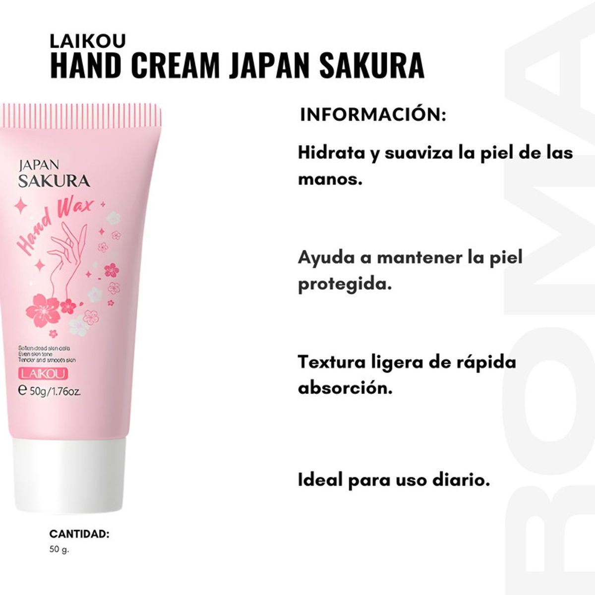 BIOAQUA - HAND CREAM JAPAN SAKURA 50G LAIKOU