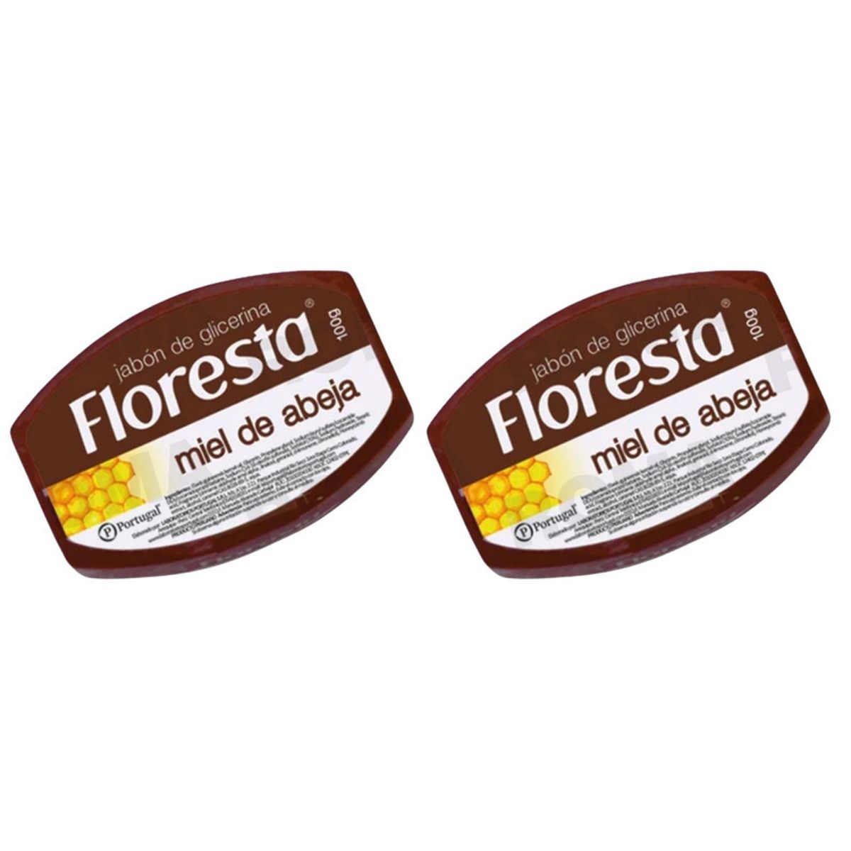 PORTUGAL - PACK 2 JABÓN CON GLICERINA MIEL DE ABEJA 100G FLORESTA