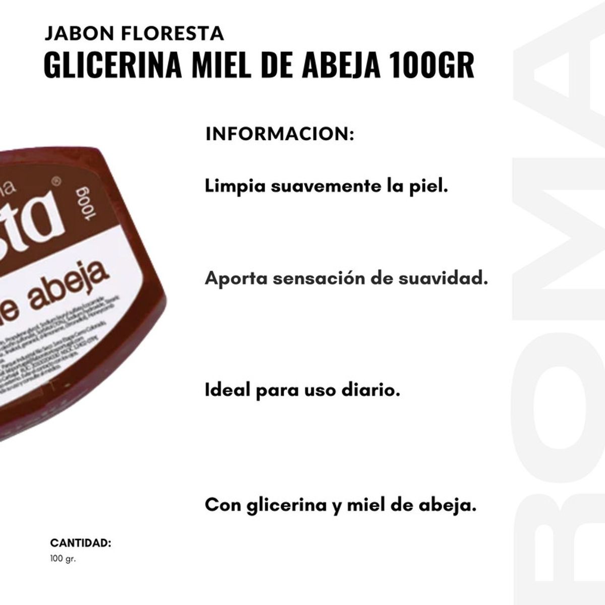 PORTUGAL - PACK 2 JABÓN CON GLICERINA MIEL DE ABEJA 100G FLORESTA