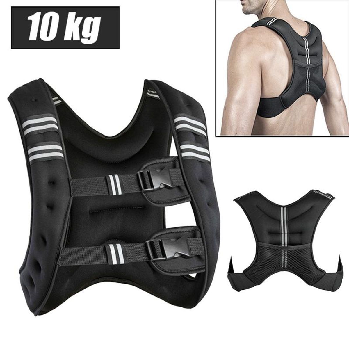 RUNNING SPORT PERU - Chaleco Con Peso 10 Kg - Crossfit, Fitness, Gym, Mma