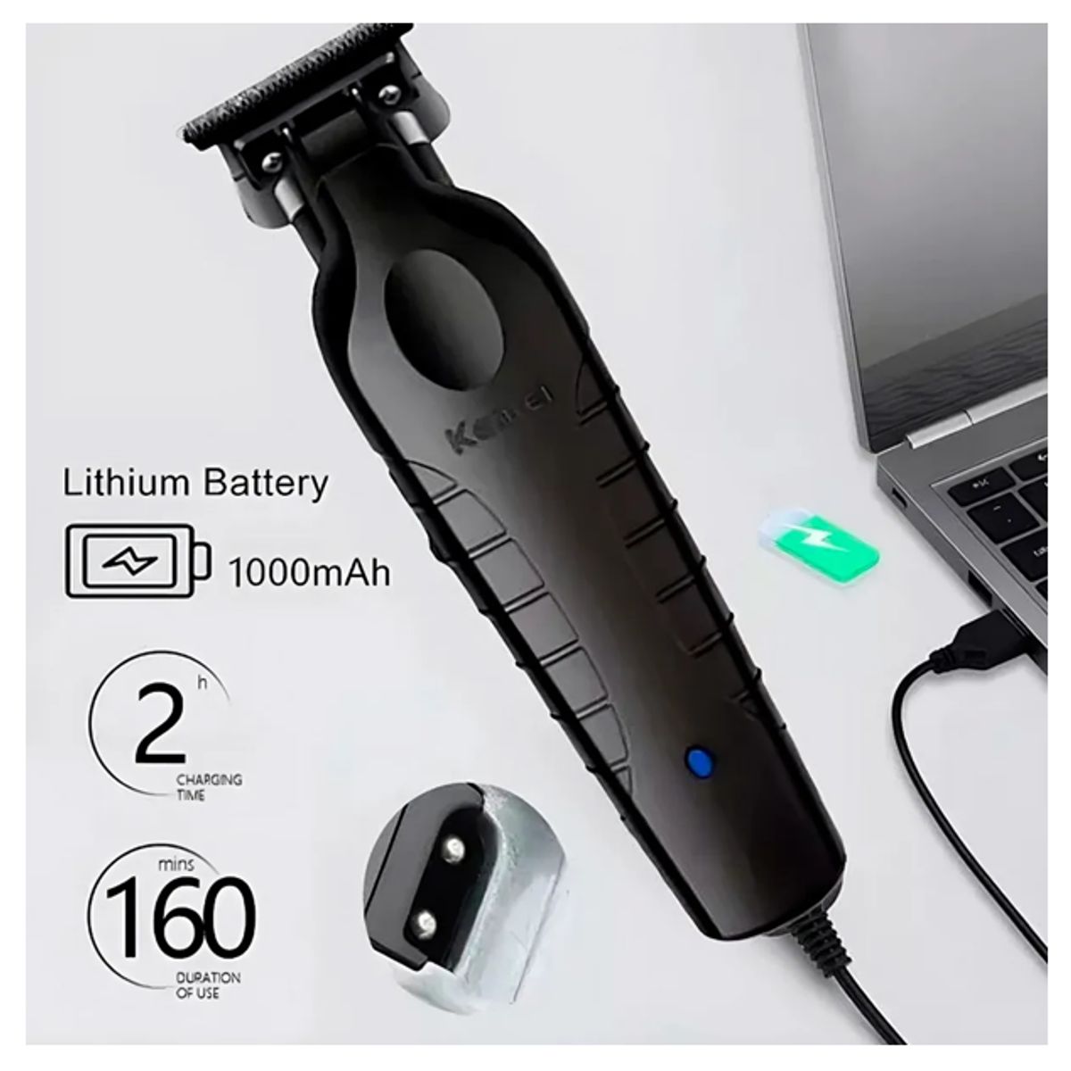 Cortadora Profesional Kemei trimmer KM-2299 Recargable, marca KEMEI - Foto 2