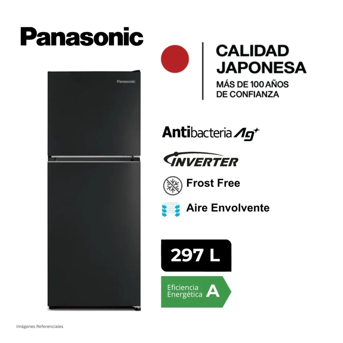 Panasonic - Refrigeradora Panasonic 297 Lt Top Freezer - No Frost