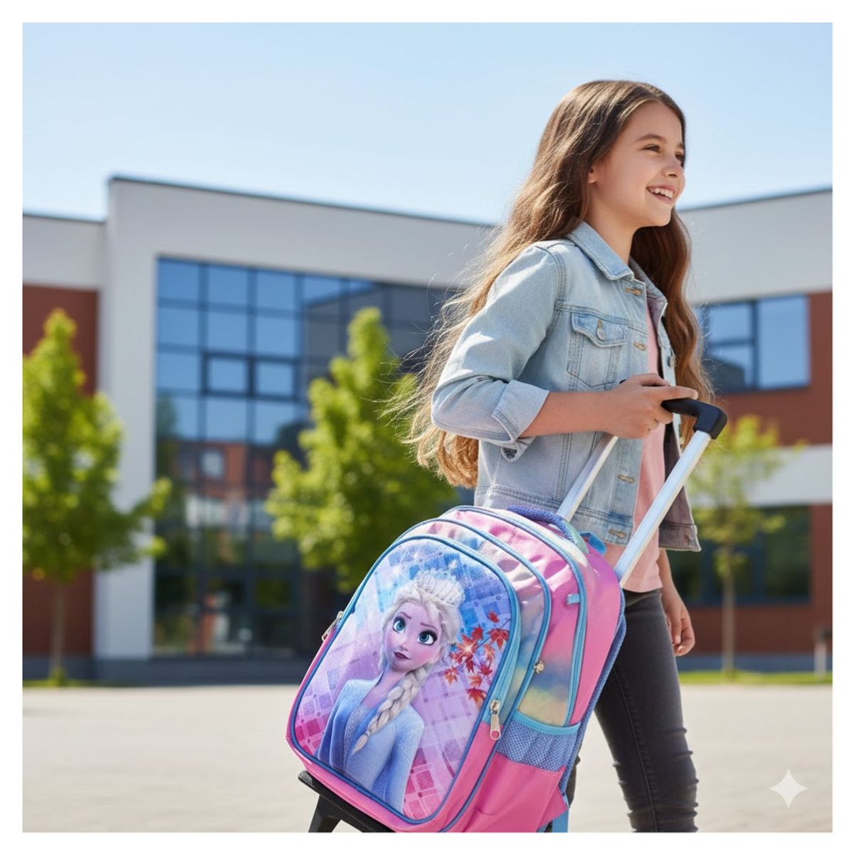 GENERICO - Mochila con Ruedas para Niños y Niñas Multipack 3 en 1 Infantil Regreso a Clases Princesas