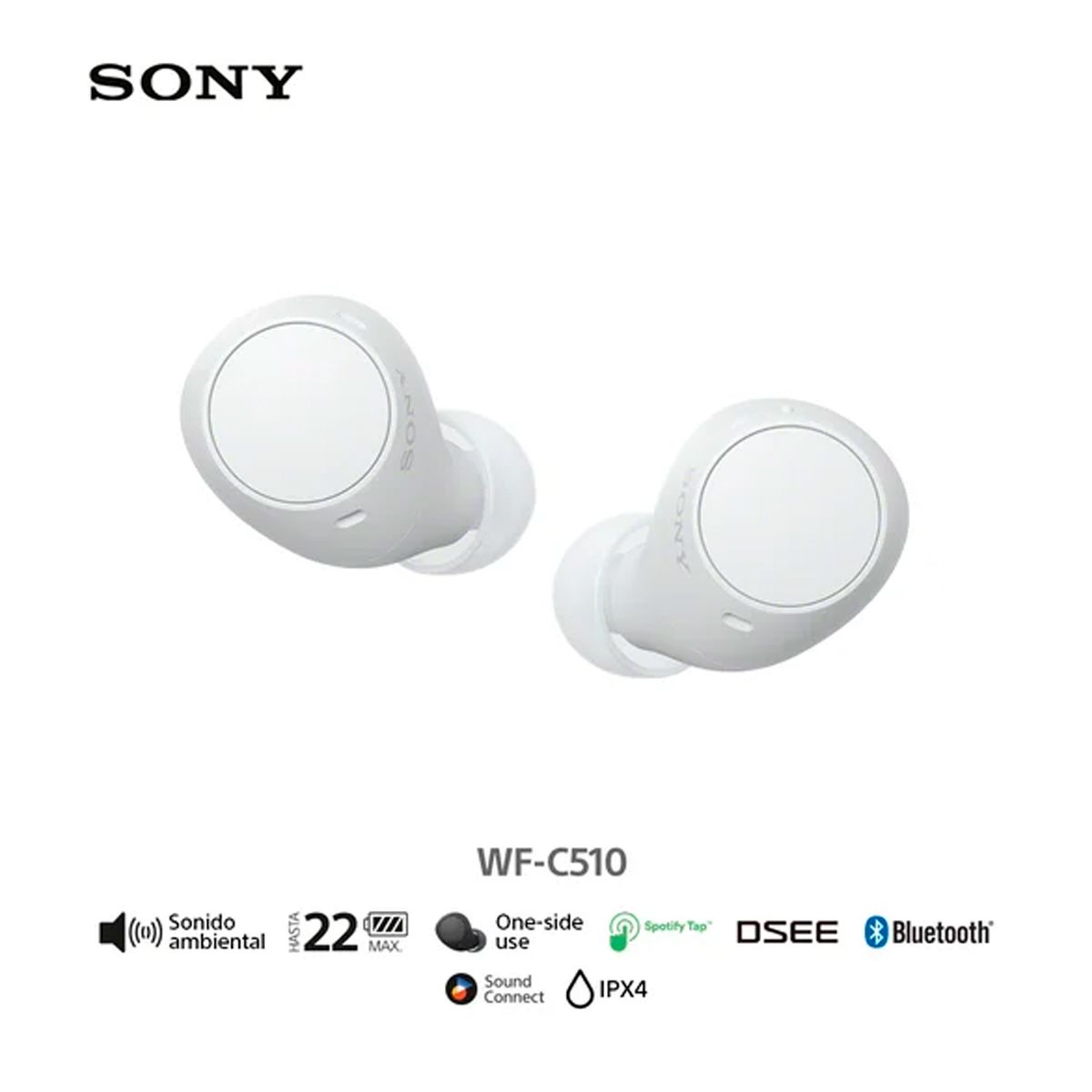 SONY - Audífonos Bluetooth WF-C510 Blanco