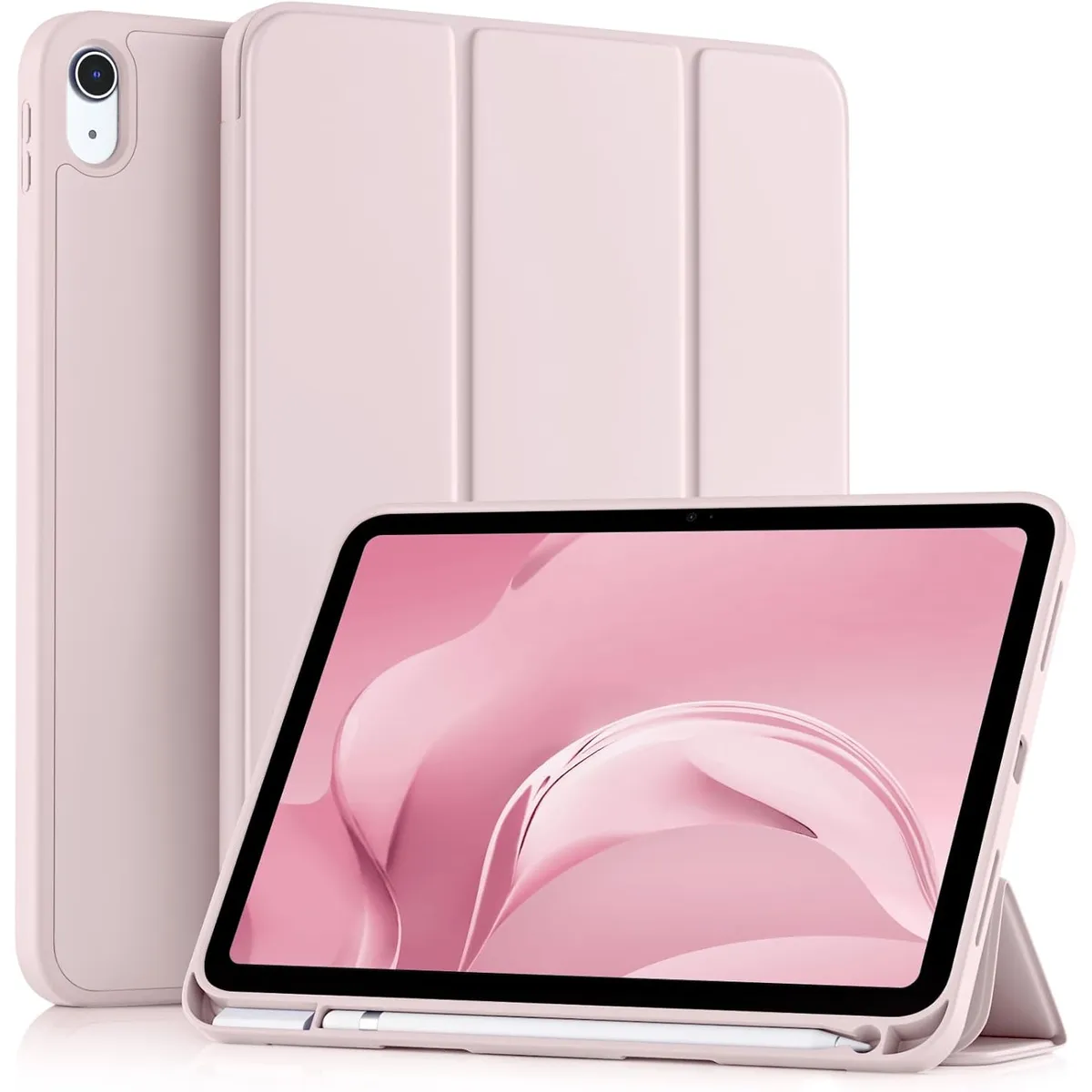 GENERICO - Funda de iPad de 10.9 pulgadas Rosa Palo de 10 Generación 2022 con Soporte para Lápiz TPU